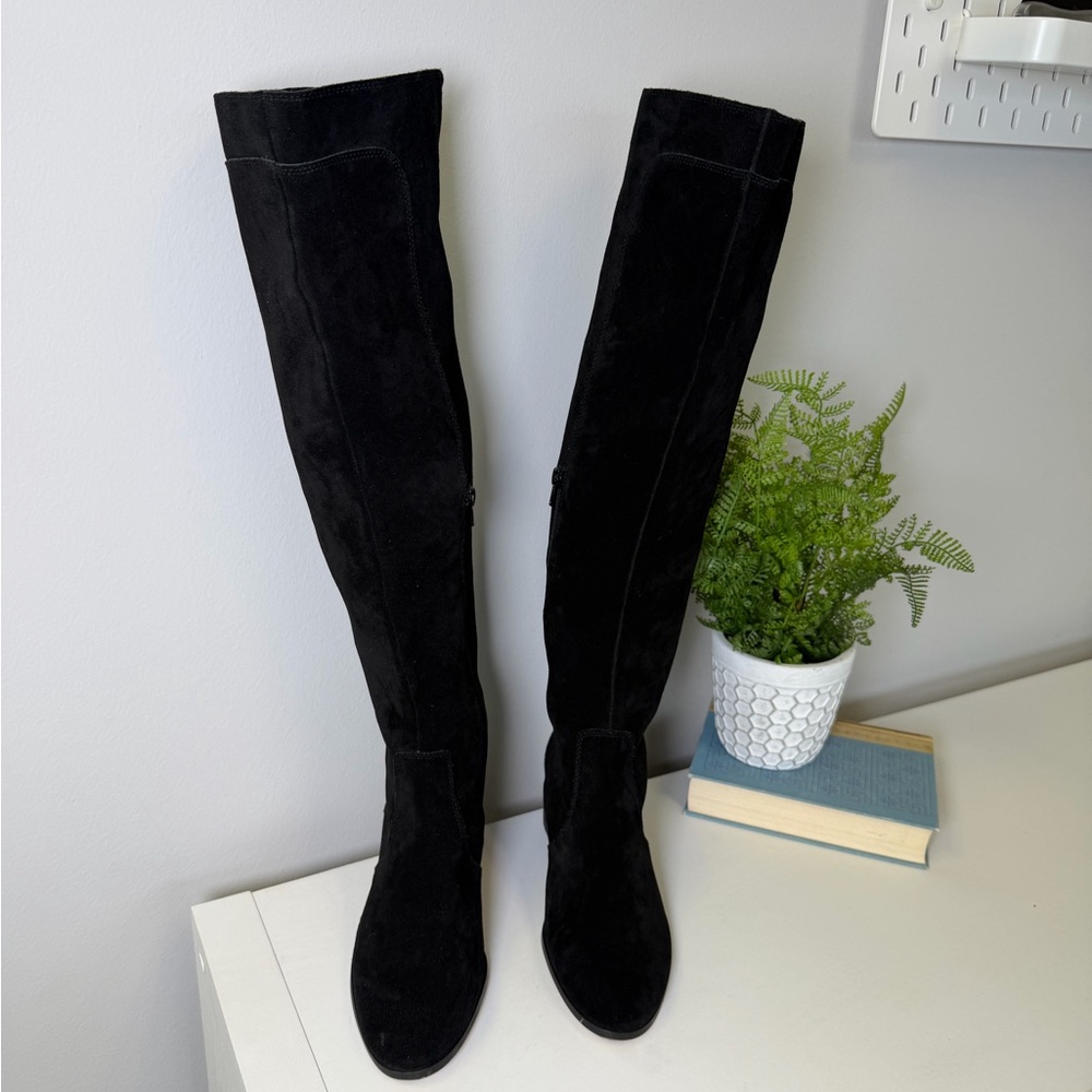 Corso Como Black Suede Over-the-Knee Boots SZ 7.5 - Picture 3 of 9